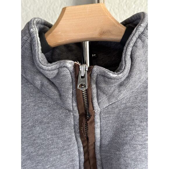 Columbia Mens Sweater 1/4 Zip Pullover Fleece Gray X-Large Heavy Winter - Picture 4 of 16